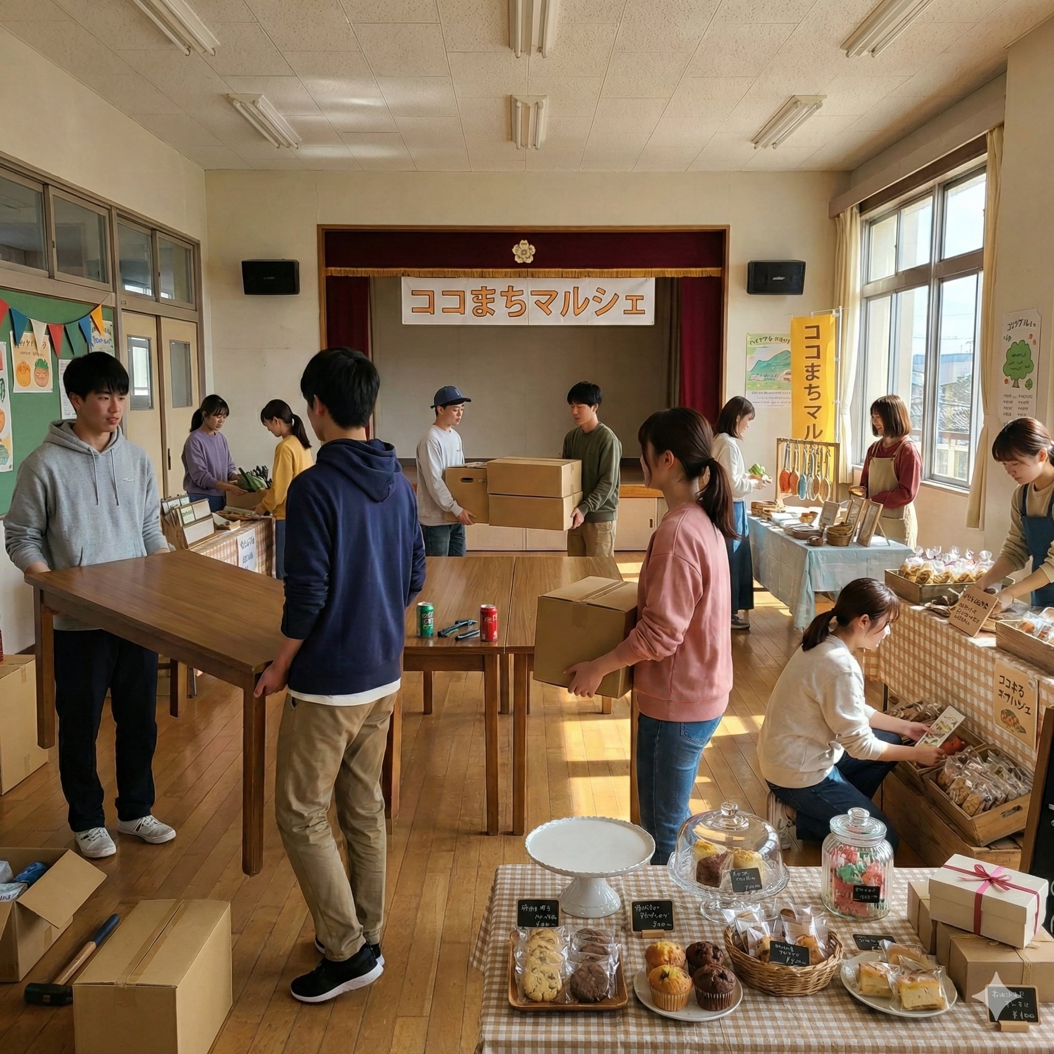 【3/21(土) 高根台公民館】ココまちマルシェ 前日準備ボランティア募集